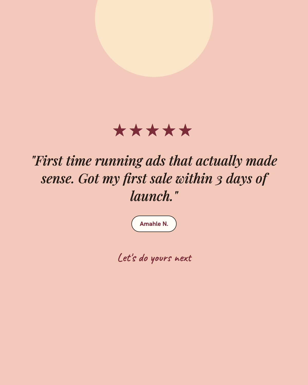 Client review of Meta Ads Management