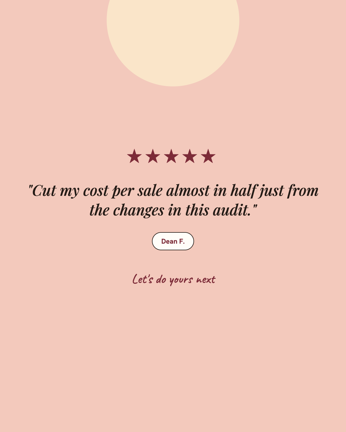 Client review of the Meta Ads audit