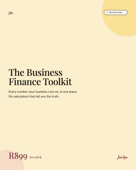The Business Finance Toolkit, 6 calculators, R899