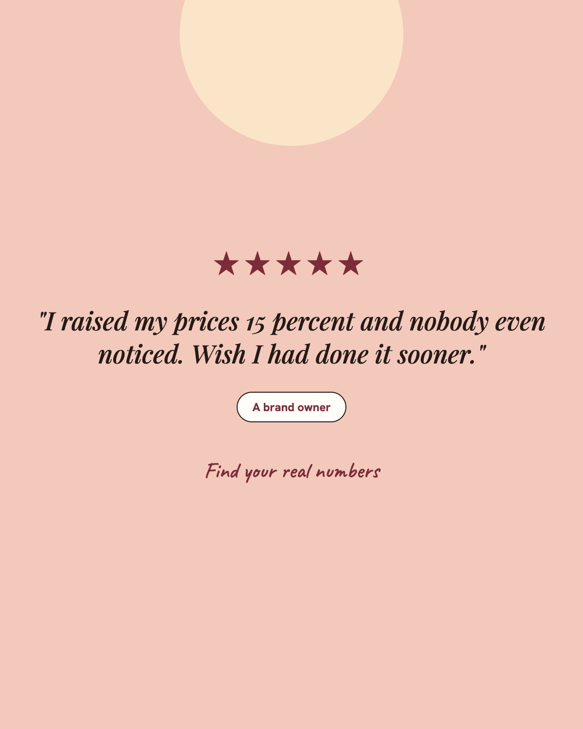 Customer review of the pricing calculator