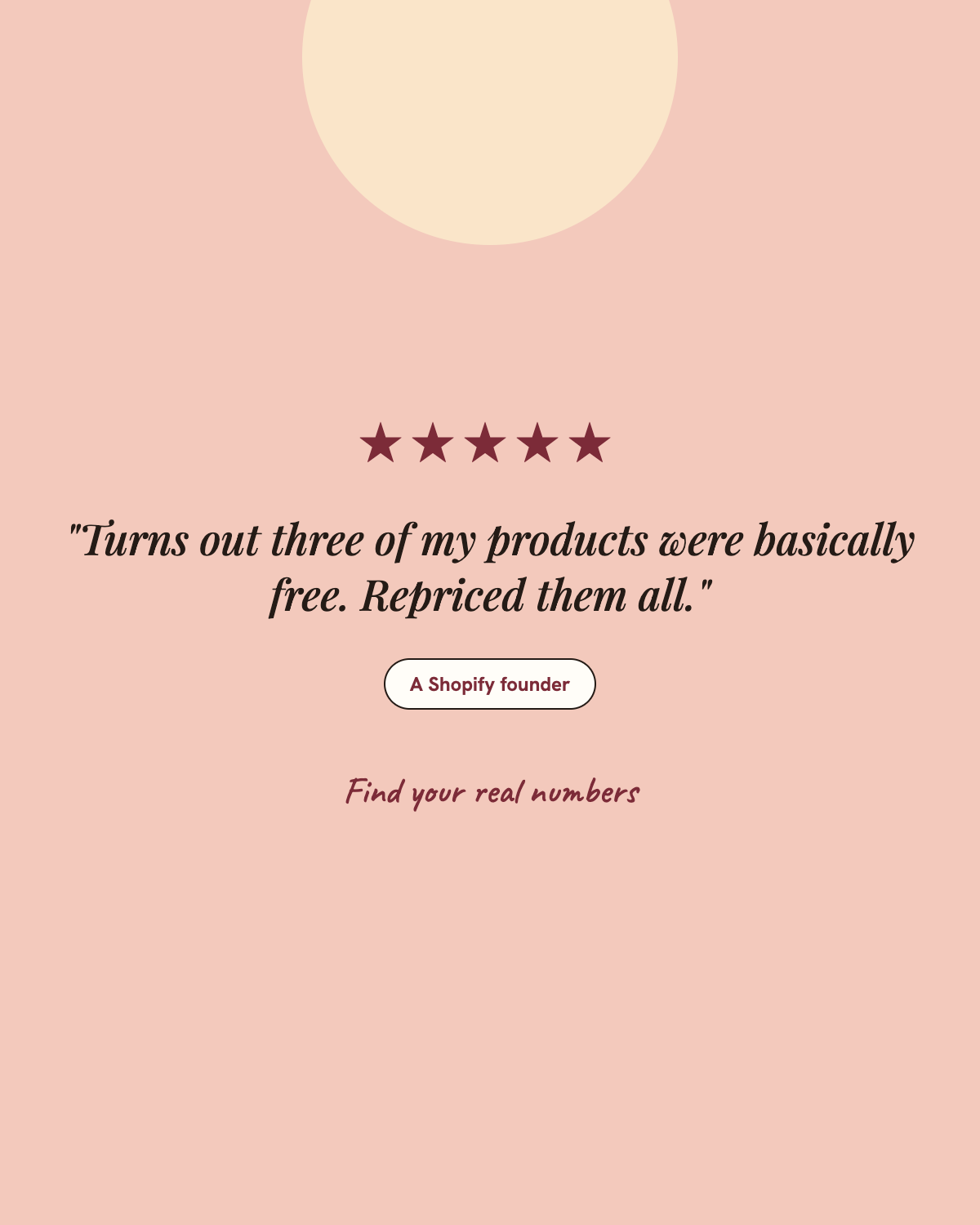 Customer review of the profit calculator