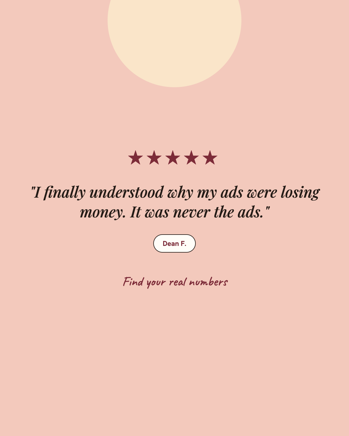 Customer review of the ROAS calculator