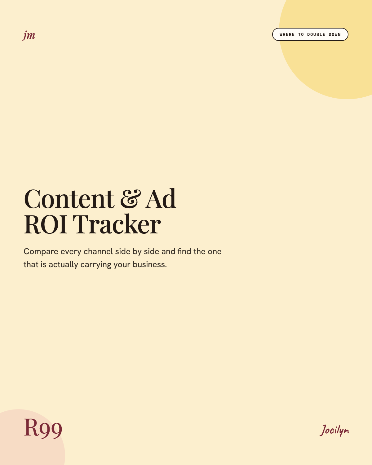 Content and Ad ROI Tracker, R99