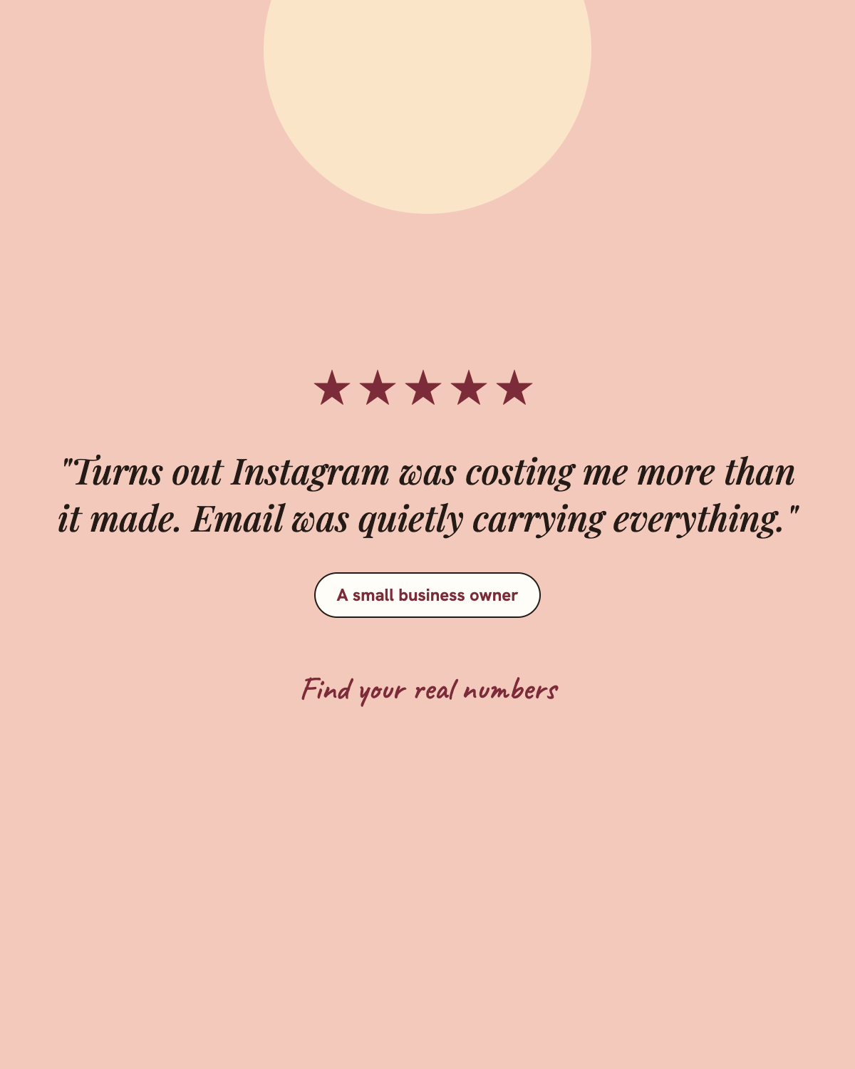 Customer review of the ROI tracker