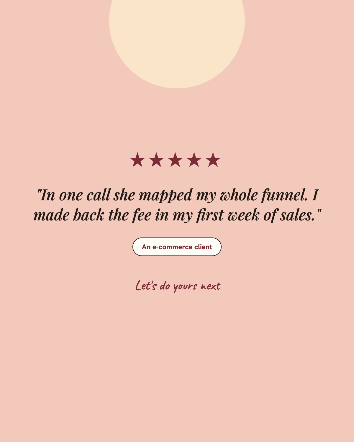 Client review of the Sales Strategy Intensive
