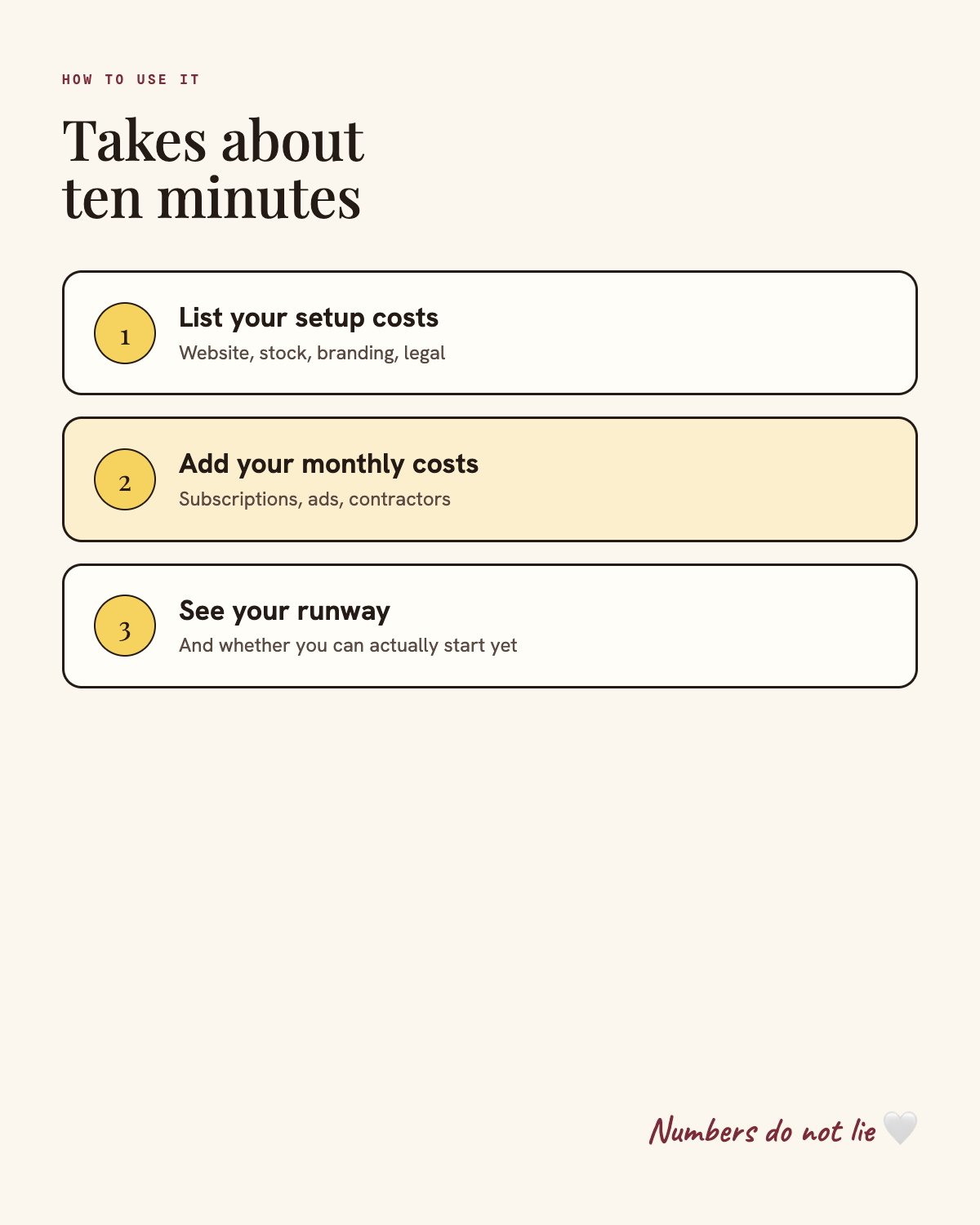 How to use the startup cost calculator