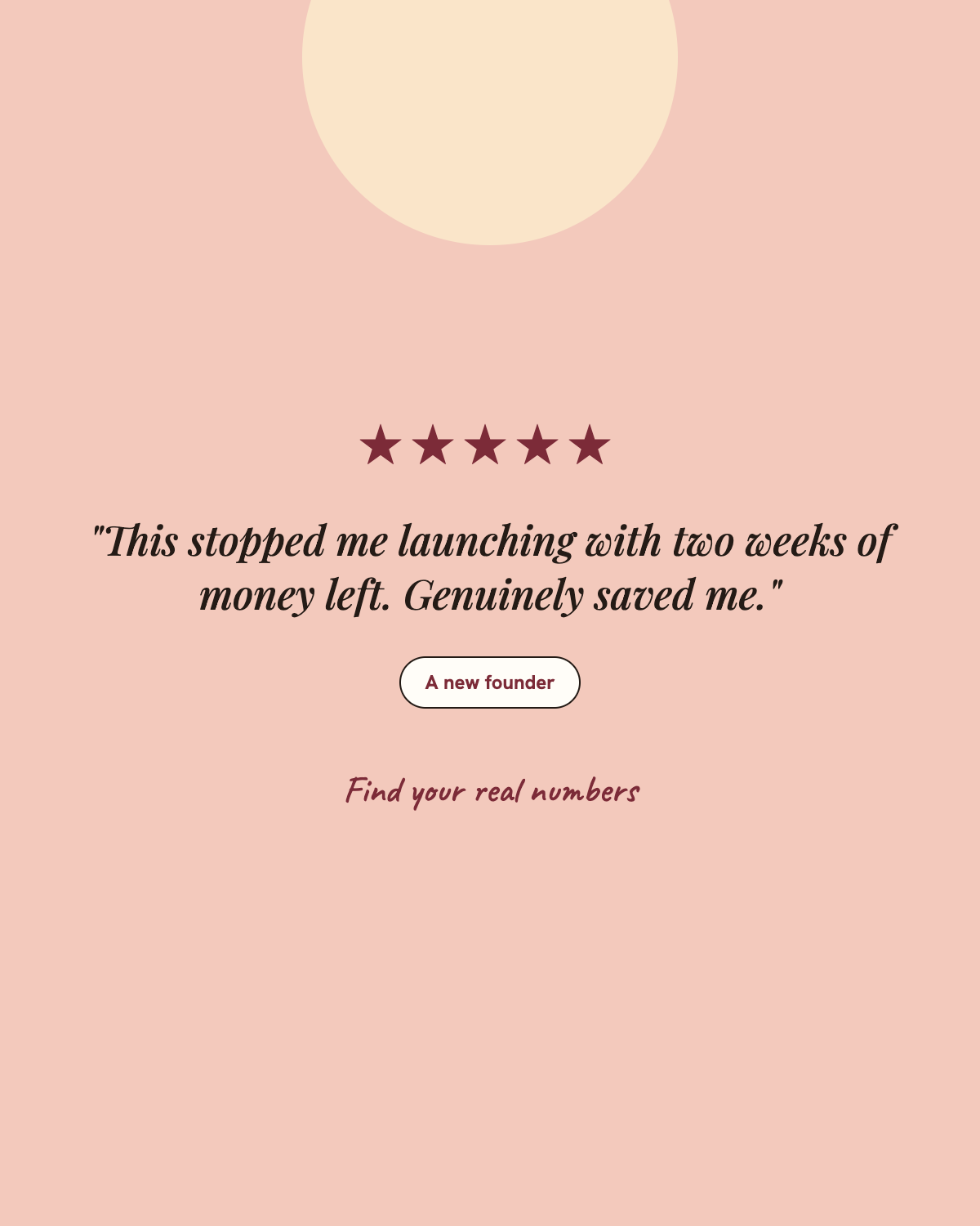Customer review of the startup cost calculator